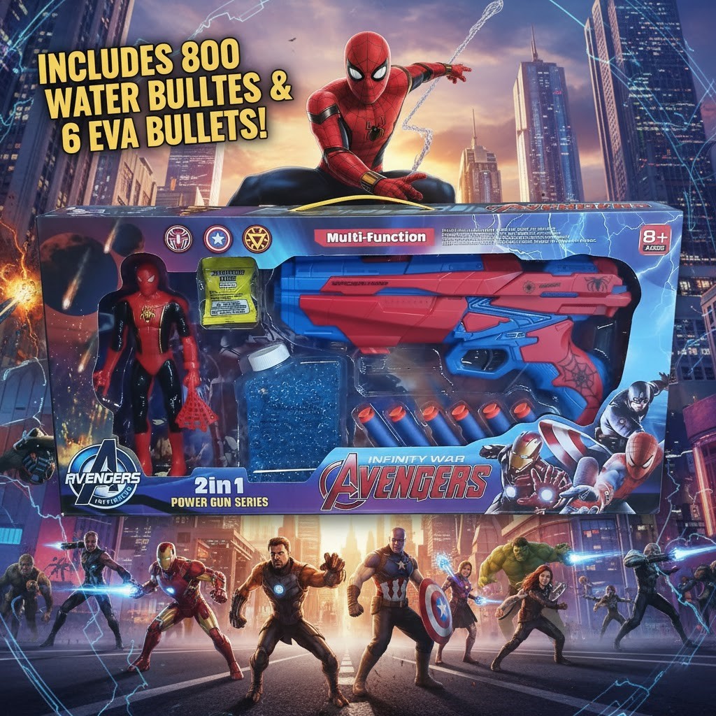 لعبة مسدس سبايدرمان 2 في 1 | Spider-Man 2 in 1 Blaster Toy